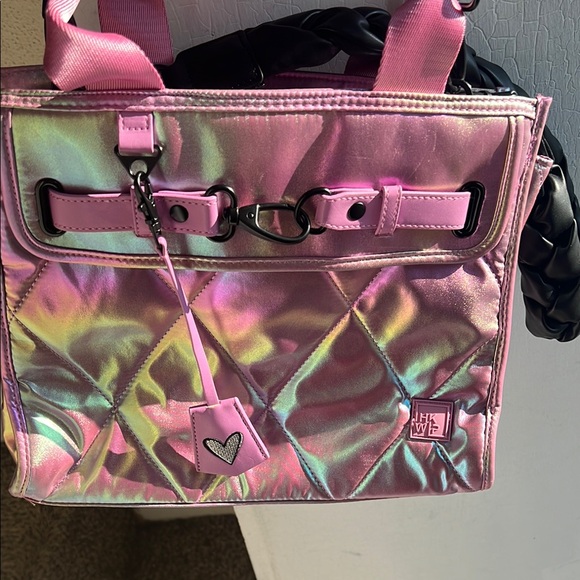 Metallic Pink Quilted Shoulder Bag Sunday sale - Picture 7 of 16